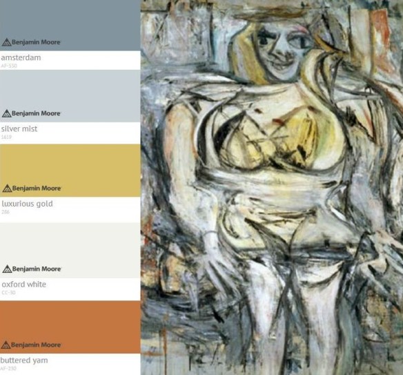 Willem De Kooning Woman lll Colour Palette