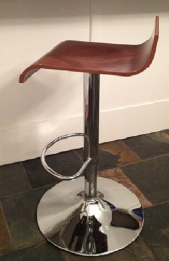 Curved plywood stool